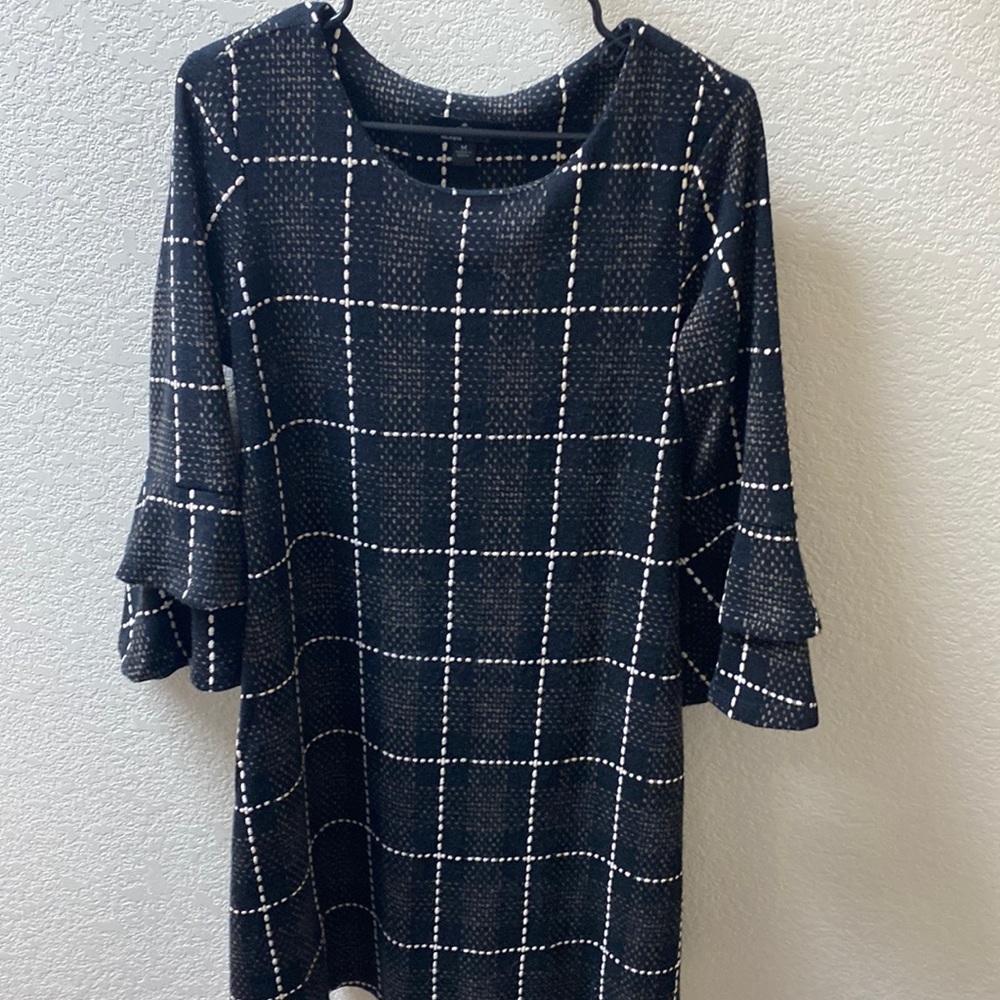 Ronni Nicole black plaid dress